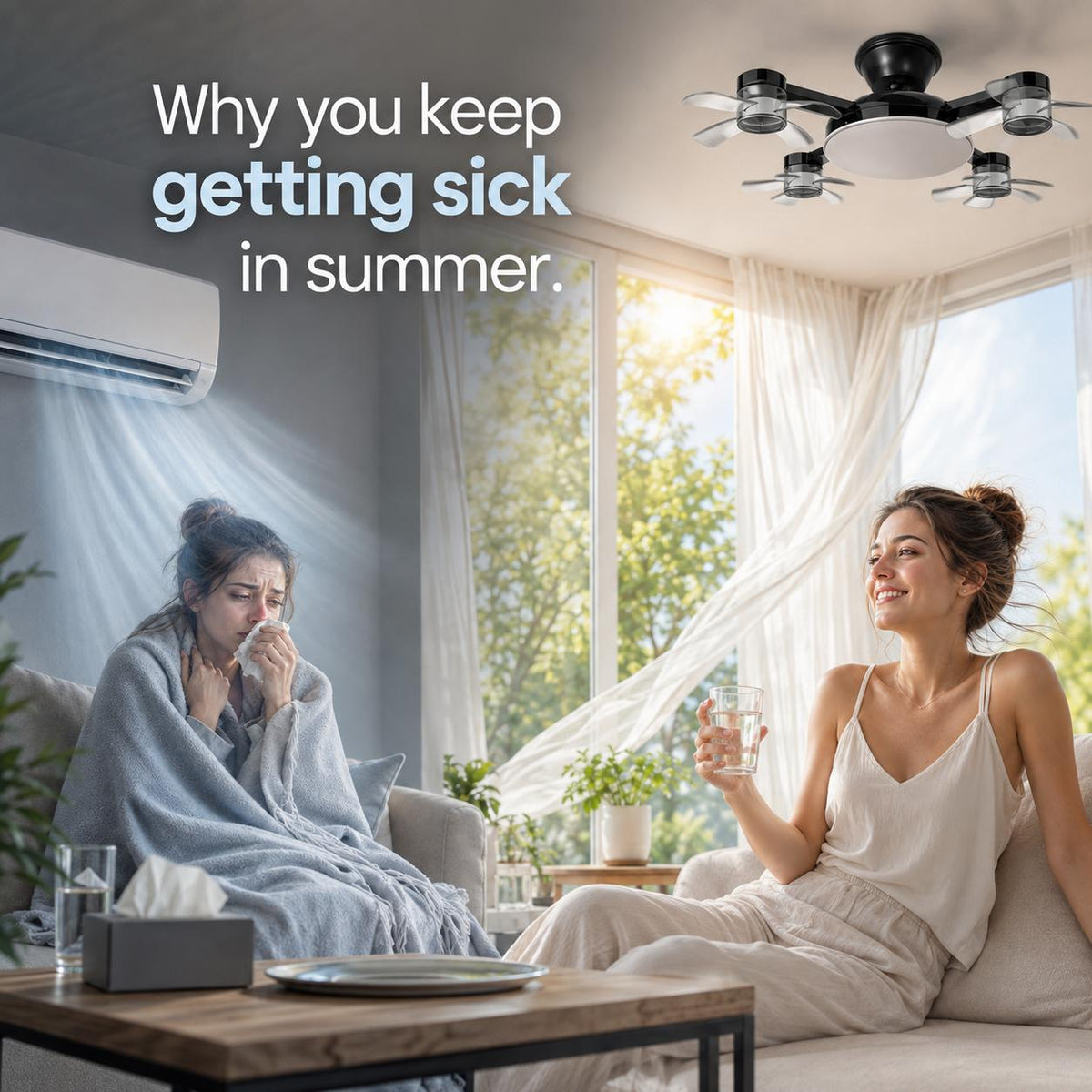 AeroLux™ Four-Blade Ceiling Fan
