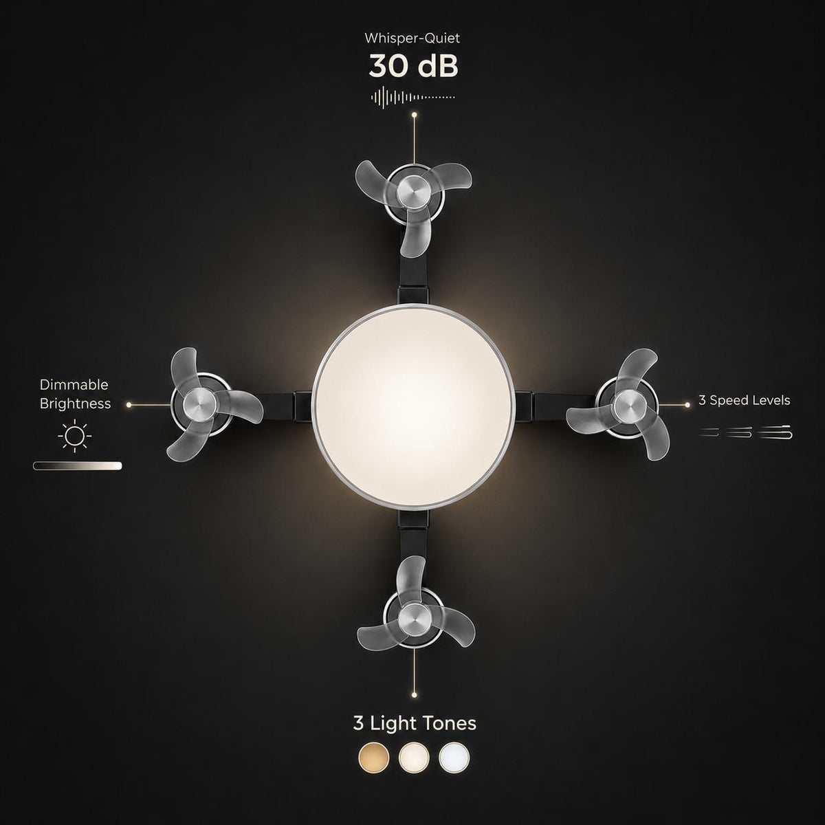 AeroLux™ Four-Blade Ceiling Fan